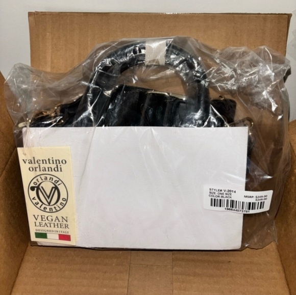 Valentino Orlandi Black Quilted Satchel 💥 - Picture 4 of 12